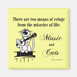 Muziek en katten 2 - Schweitzer quote Magneet