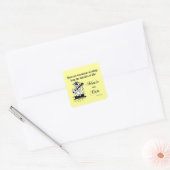 Muziek en katten 2 - Schweitzer quote Vierkante Sticker (Envelop)