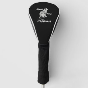 Muziek en katten is geluk citaat golfheadcover