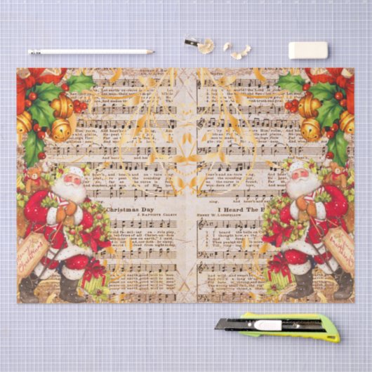  muziek en kerstmis tissuepapier (Craft)