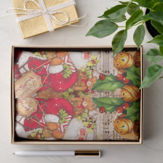 muziek en kerstmis tissuepapier (Geschenk)