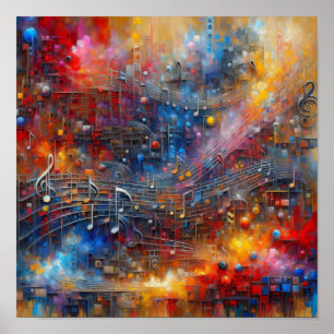 MUZIEK EN KLEUR POSTER
