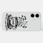 Muziek en Koffie Telefoon Case (Achterkant (horizontaal))