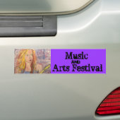 Muziek- en kunstfestival bumpersticker (Op auto)