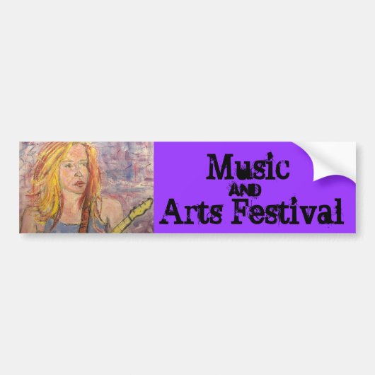 Muziek- en kunstfestival bumpersticker (Voorkant)