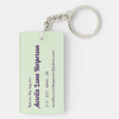 Muziek en letterkunde Jouw naam plus QR-code Sleutelhanger (achterkant)