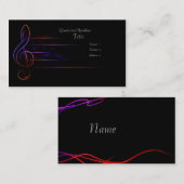 Muziek en licht visitekaartje (Voorkant / Achterkant)