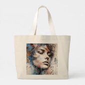 Muziek en liefde grote tote bag (Achterkant)