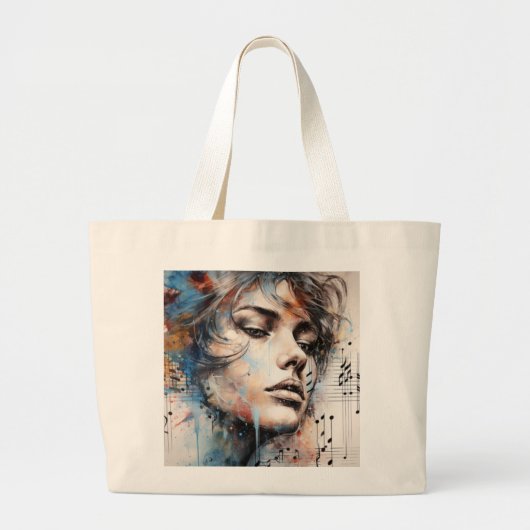 Muziek en liefde grote tote bag (Voorkant)
