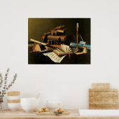 Muziek en literatuur, 1878 William Harnett Poster (Keuken)