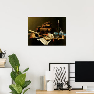 Muziek en Literatuur door William Harnett, Fijne K Poster