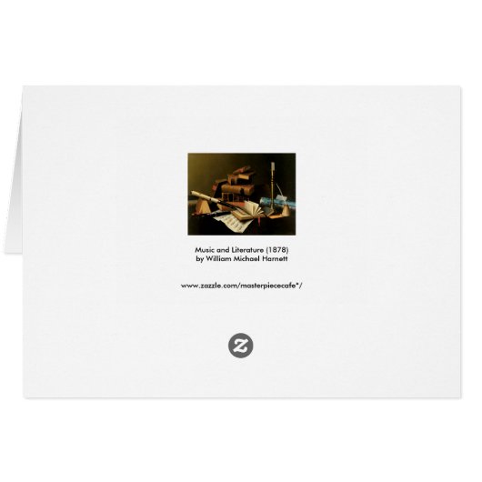 Muziek en literatuur van William Harnett, Fine Art (Achterkant Horizontaal)