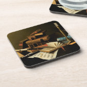 Muziek en literatuur van William Harnett, Fine Art Bier Onderzetter (Linkerzijde)