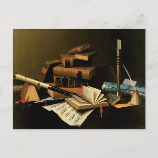 Muziek en literatuur van William Harnett, Fine Art Briefkaart (Voorkant)