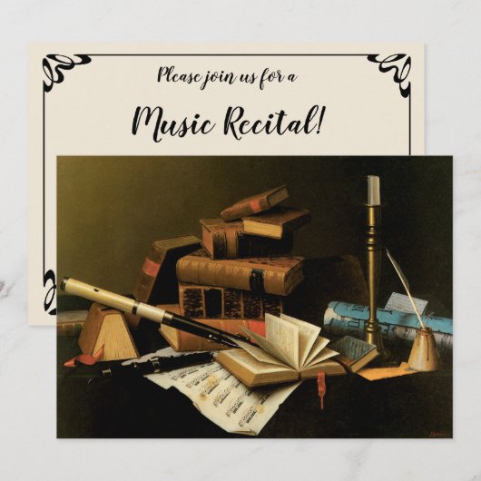 Muziek en literatuur van William Harnett, Fine Art Kaart (Voorkant / Achterkant)