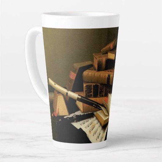 Muziek en literatuur van William Harnett, Fine Art Latte Mok (Linkerhoek)