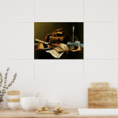 Muziek en literatuur van William Harnett, Fine Art Poster (Keuken)
