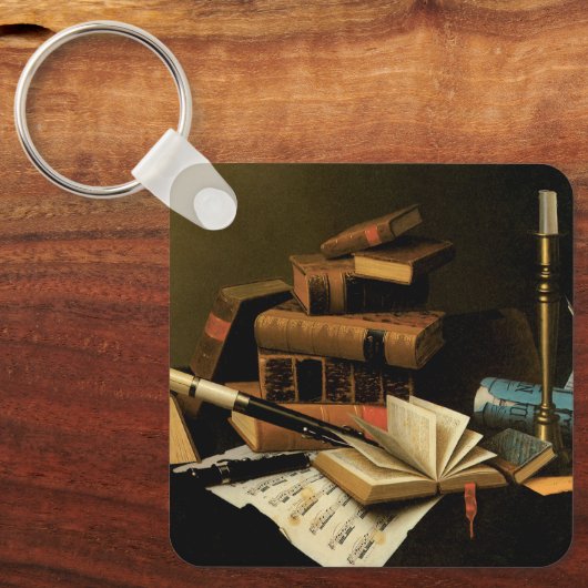 Muziek en literatuur van William Harnett, Fine Art Sleutelhanger (Voorkant)