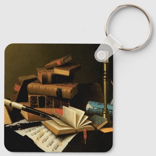 Muziek en literatuur van William Harnett, Fine Art Sleutelhanger (Achterkant)