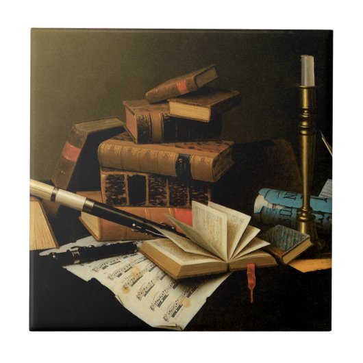 Muziek en literatuur van William Harnett, Fine Art Tegeltje (Voorkant)