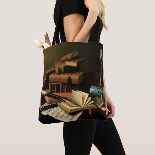Muziek en literatuur van William Harnett, Fine Art Tote Bag (Dichtbij)