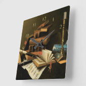 Muziek en literatuur vierkante klok (Hoek)