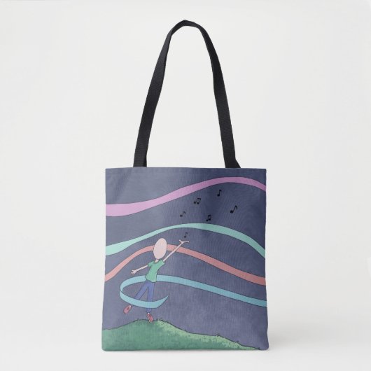 Muziek en Melody Canvas tas (Voorkant)