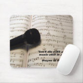 Muziek en microfoon muismat (Met muis)
