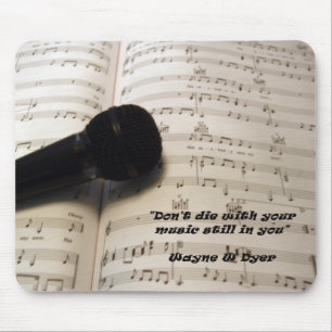 Muziek en microfoon muismat