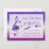 Muziek en overvallen De datum Kaart opslaan (Voorkant / Achterkant)