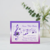 Muziek en overvallen De datum Kaart opslaan (Staand voorkant)