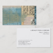 Muziek en patrooncollage visitekaartje (Voorkant / Achterkant)