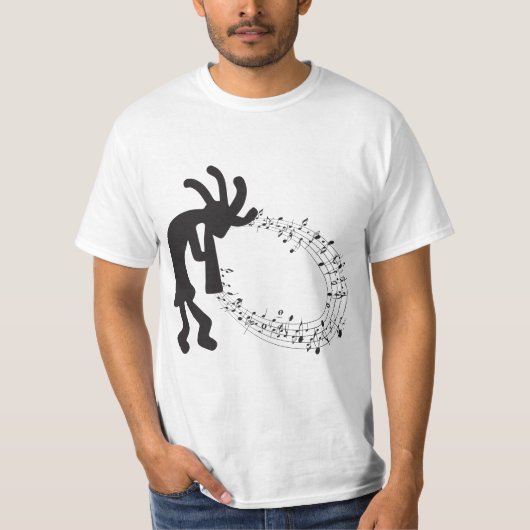 Muziek en Petroglyph Kokopelli T-Shirt (Voorkant)