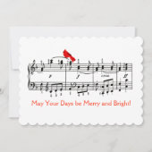 Muziek en rode kerstkaart (Voorkant)