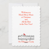 Muziek en rode kerstkaart (Achterkant)