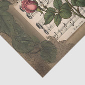 Muziek en Rozen Decoupage Tissue Paper Tissuepapier (Detail)