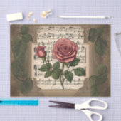 Muziek en Rozen Decoupage Tissue Paper Tissuepapier (Craft)