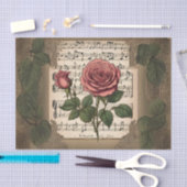 Muziek en Rozen Decoupage Tissuepapier (Craft)