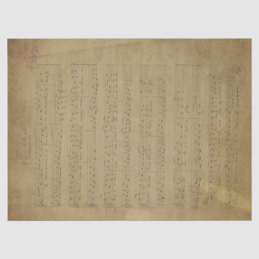 Muziek en Rozen Serie Design 10 Tissuepapier (Voorkant)