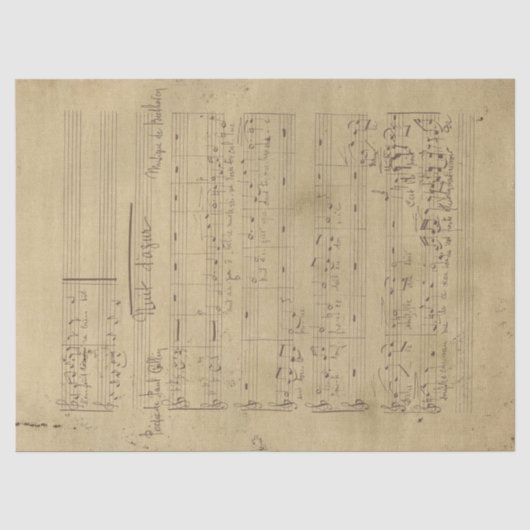Muziek en Rozen Serie Design 11 Tissuepapier (Voorkant)