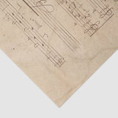 Muziek en Rozen Serie Design 12 Tissuepapier (Detail)