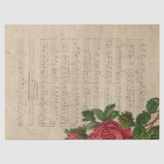Muziek en Rozen Serie Design 12 Tissuepapier (Voorkant)