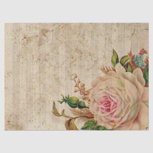 Muziek en Rozen Serie Design 17 Tissuepapier (Voorkant)
