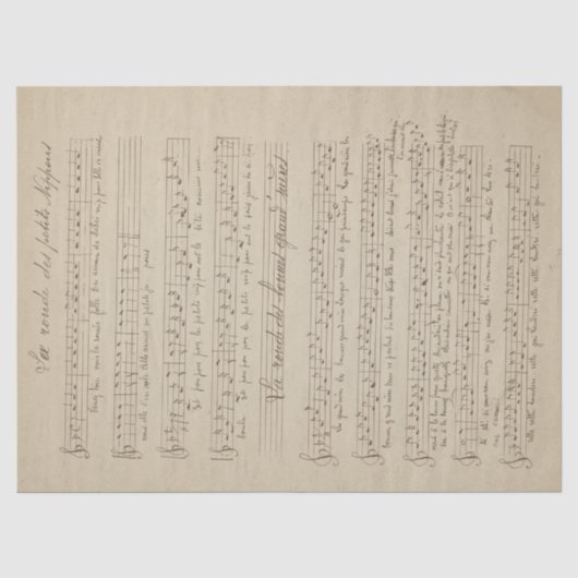 Muziek en Rozen Serie Design 2 Tissuepapier (Voorkant)