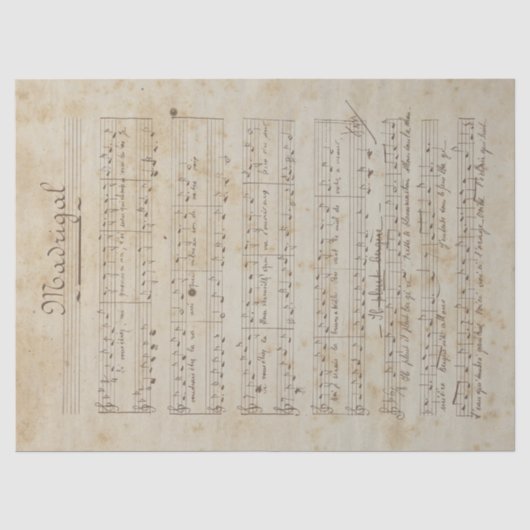 Muziek en Rozen Serie Design 6 Tissuepapier (Voorkant)