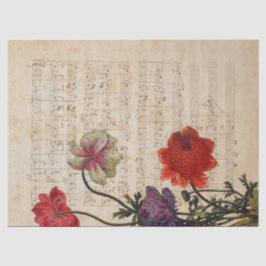 Muziek en Rozen Serie Design 7 Tissuepapier