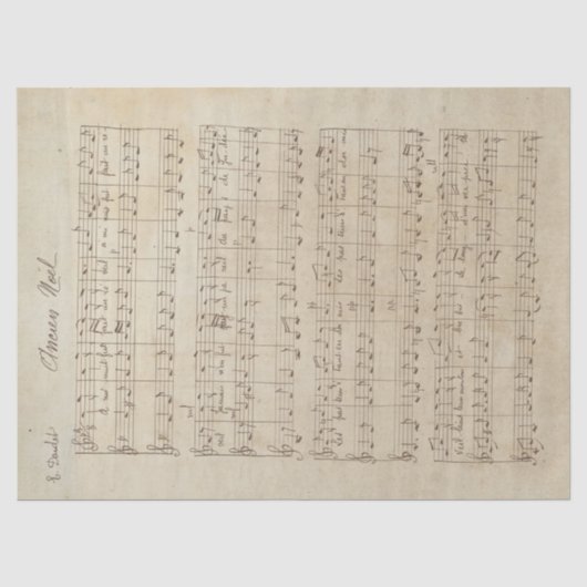 Muziek en Rozen Serie Design 8 Tissuepapier (Voorkant)