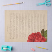 Muziek en Rozen Serie Ontwerp 1 Tissuepapier (Craft)