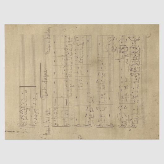 Muziek en Rozen Series Design 11 Tissuepapier (Voorkant)