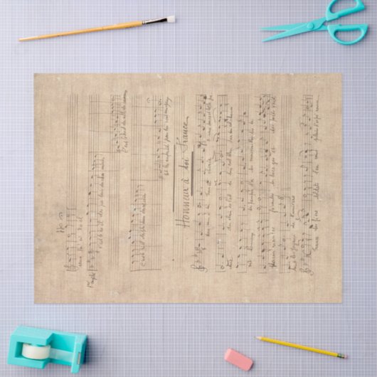 Muziek en Rozen Series Design 14 Tissuepapier (Craft)